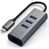 Адаптер Satechi Type-C 2-in-1 USB 3.0 Aluminum 3 Port Hub and Ethernet Port Grey (ST-TC2N1USB31AM)