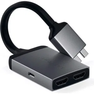 Адаптер Satechi Type-C Dual HDMI Adapter Grey (ST-TCDHAM) Адаптер Satechi Type-C Dual HDMI Adapter Grey (ST-TCDHAM)