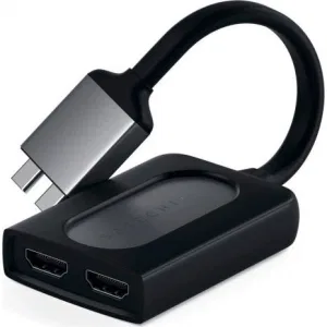 Адаптер Satechi Type-C Dual HDMI Adapter Grey (ST-TCDHAM) Адаптер Satechi Type-C Dual HDMI Adapter Grey (ST-TCDHAM)