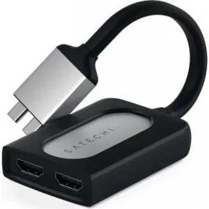Адаптер Satechi Type-C Dual HDMI Adapter Silver (ST-TCDHAS) Адаптер Satechi Type-C Dual HDMI Adapter Silver (ST-TCDHAS)