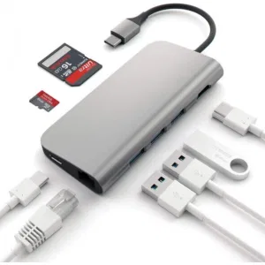 Док-станция Satechi Type-C Multi-Port Adapter 4K with Ethernet Grey (ST-TCMAM) Док-станция Satechi Type-C Multi-Port Adapter 4K with Ethernet Grey (ST-TCMAM)