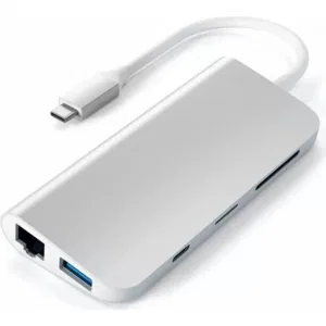 Док-станция Satechi Aluminum Type-C Multimedia Adapter Silver (ST-TCMM8PAS) Док-станция Satechi Aluminum Type-C Multimedia Adapter Silver (ST-TCMM8PAS)
