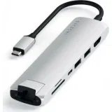 Док-станция Satechi Type-C Slim Multiport with Ethernet Adapter Silver (ST-UCSMA3S)