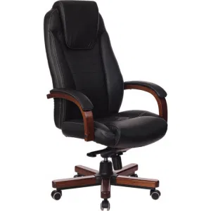 Кресло руководителя Бюрократ T-9923WALNUT черный кожа крестовина металл/дерево Кресло руководителя Бюрократ T-9923WALNUT черный кожа крестовина металл/дерево