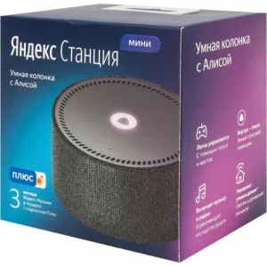 Умная колонка Яндекс Станция Мини черная (YNDX-0004B) Умная колонка Яндекс Станция Мини черная (YNDX-0004B)
